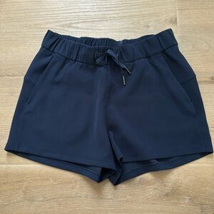 Lululemon Navy blue shorts with pockets. Size 6
